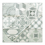 Santa Monica Cold Deco Gray 4x12 Polished Ceramic Wall Tile