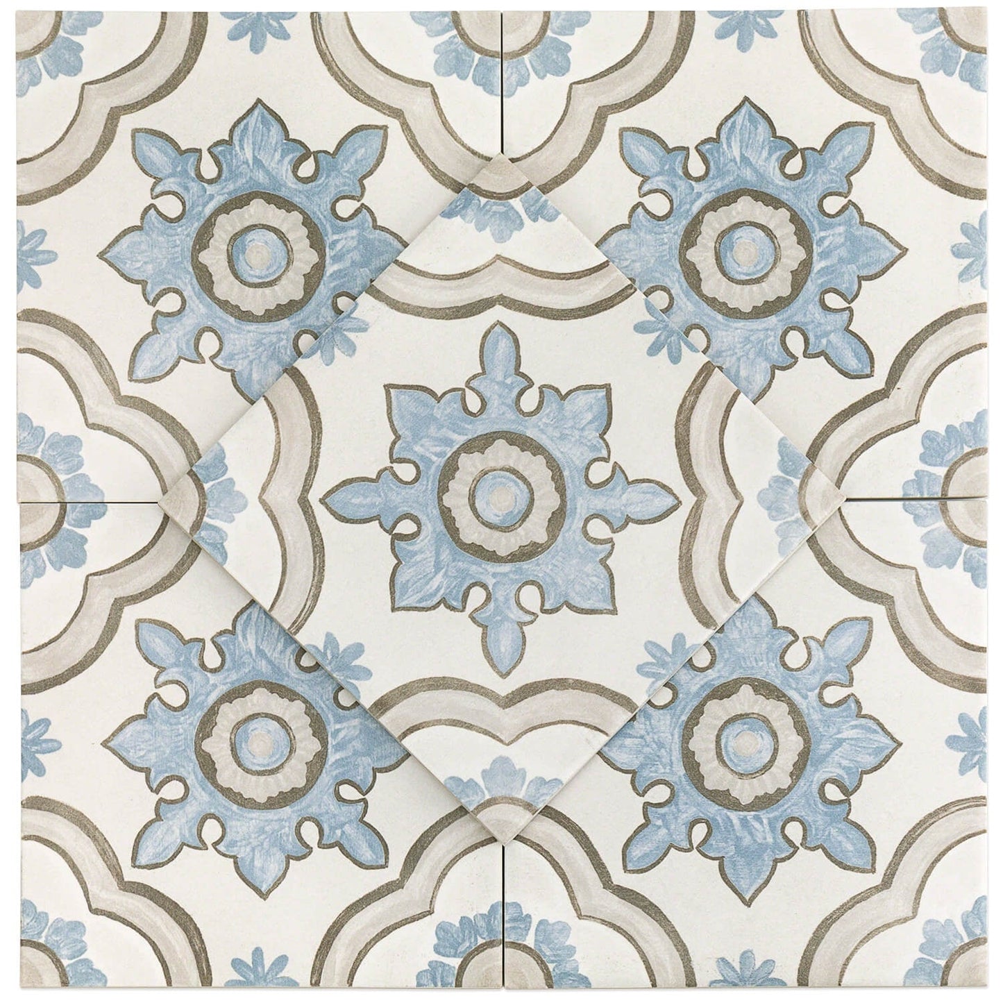 Amadora Basma Multicolor 8x8 Matte Porcelain Tile - Lux Tile