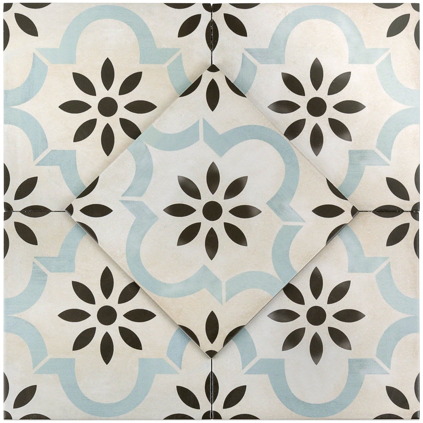 Bella Prado Blue 9x9 Matte Porcelain Tile for Residential and Commercial Use