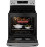 GE 30 in. 5.3 cu. ft. Electric Range with Self-Cleaning Convection Oven in Stainless Steel