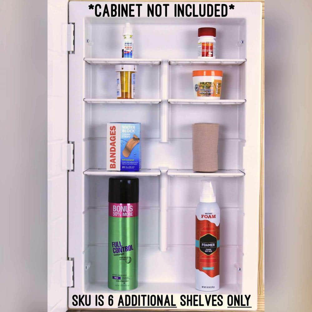 ZACA SPACECAB Additional Shelves for Recessed ZACA Medicine Cabinets
