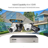 ZOSI 8-Channel 1080p Surveillance DVR Recorder Security 2TB Hard Drive for HD-TVI, CVI, CVBS, AHD 720p/1080p/5MP CCTV Camera