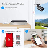 ZOSI 8-Channel 1080p Surveillance DVR Recorder Security 2TB Hard Drive for HD-TVI, CVI, CVBS, AHD 720p/1080p/5MP CCTV Camera