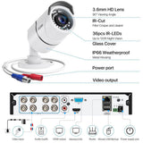 ZOSI H.265+ 8-Channel 5MP-Lite 2TB Hard Drive DVR Security Camera System with 8X 1080p Wired Bullet Cameras
