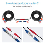 ZOSI 100 ft. Security Camera Cables BNC Cord Video Power Cable (4 pack of 100ft)