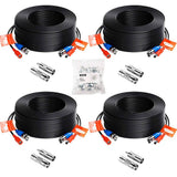 ZOSI 100 ft. Security Camera Cables BNC Cord Video Power Cable (4 pack of 100ft)