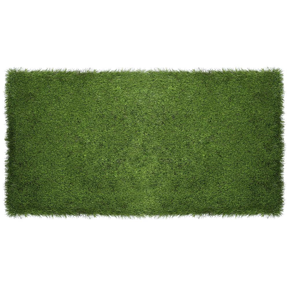 NewTechWood Grass Tile Series 2 ft. x 2 ft. Quick Deck Outdoor Faux Zoysia Grass Plastic Deck Tile in Green (4 per Case)