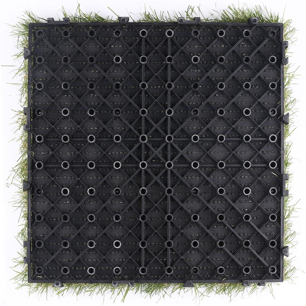 NewTechWood 1 ft. x 1 ft. Quick Deck Outdoor Faux Zoysia Grass Deck Tile (10 per case)
