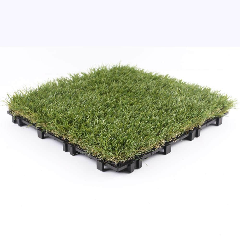 NewTechWood 1 ft. x 1 ft. Quick Deck Outdoor Faux Zoysia Grass Deck Tile (10 per case)