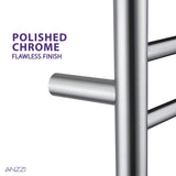 ANZZI Bali Series 10-Bar Stainless Steel Wall Mounted Electric Towel Warmer, Polished Chrome, 20 x 31.5 in