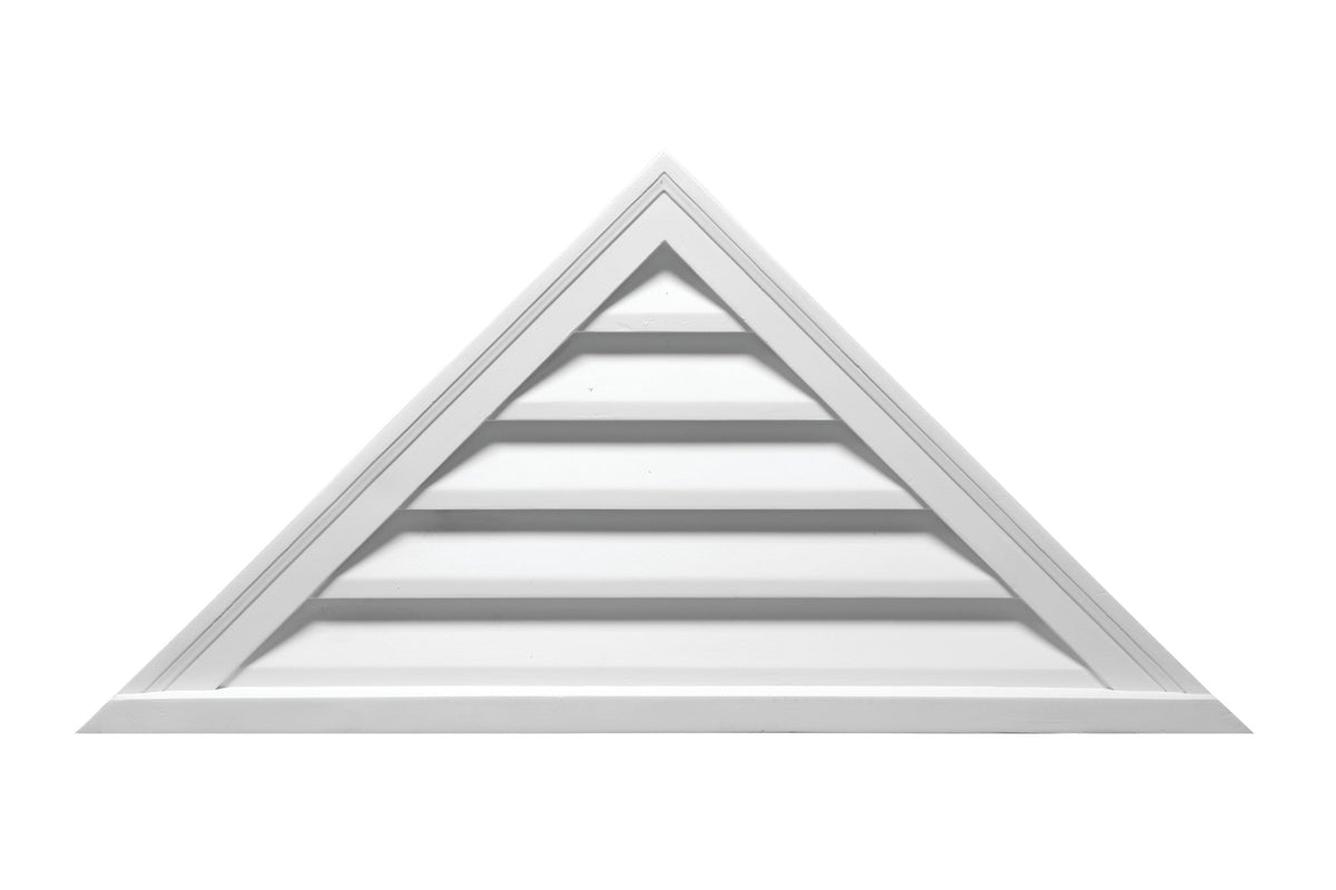 Fypon 24 in. x 36 in. x 2 in. Polyurethane Decorative Peaked Louver, Pitch 12/12