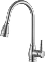 ANZZI Bell Brushed Nickel Single-Handle Deck-Mount Pull-Out Sprayer Kitchen Faucet, 1.8 GPM